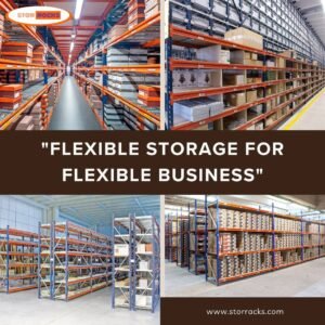 High-quality industrial storage racks in UAE for warehouses and commercial storage environments.