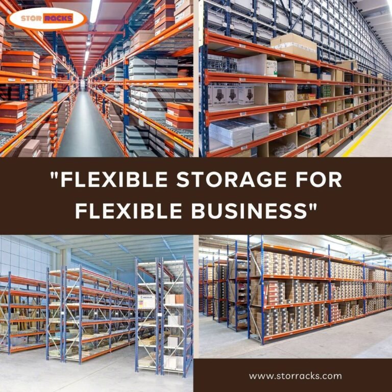 High-quality industrial storage racks in UAE for warehouses and commercial storage environments.