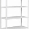2500mm RIGID Metal Slotted Angle Racks Shelves with 5 level | white Color