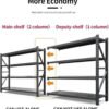 Medium Duty Storage Rack, 4-Tier Metal Shelving Black
