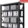 Medium Duty Storage Rack, 4-Tier Metal Shelving Black