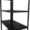 2500mm RIGID Metal Slotted Angle Racks Shelves with 5 level | Black Color