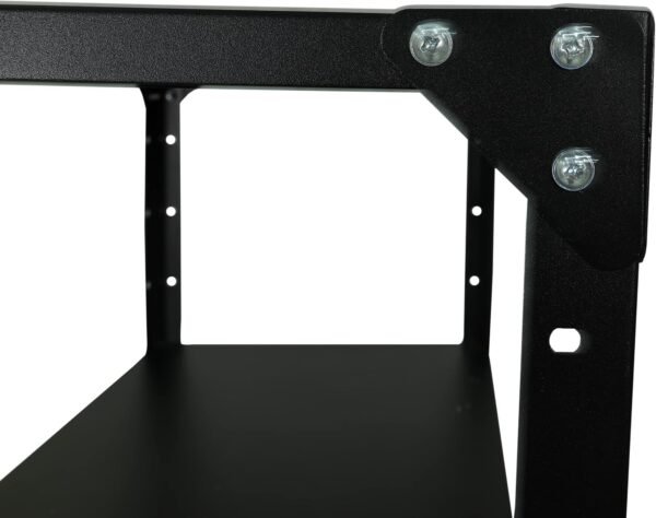 2500mm RIGID Metal Slotted Angle Racks Shelves with 5 level | Black Color