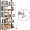 2000mm RIGID Metal Slotted Angle Racks Shelves With 5 Level | Grey color