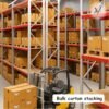 Medium Duty Storage Rack, 4-Tier Metal Shelving Orange Blue